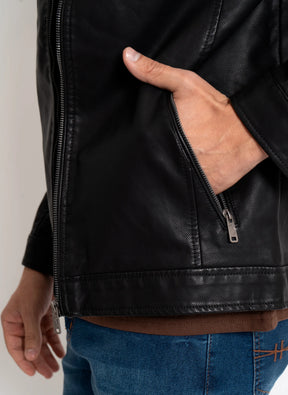 LEVE 2 PAGUE 1 - Jaqueta Masculina de Couro Italiano