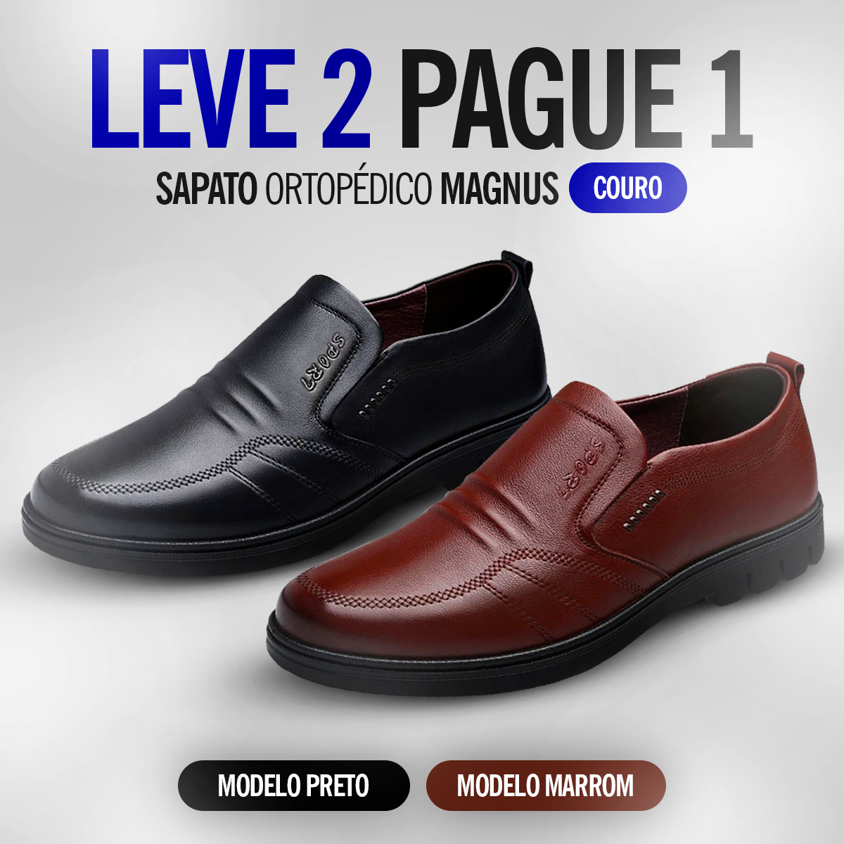 LEVE 2 PAGUE 1 - Sapato Ortopédico Magnus Luxo
