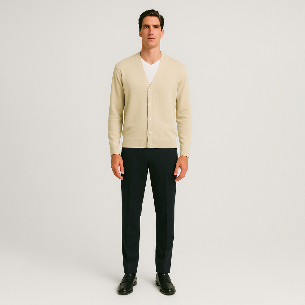 Cardigan Masculino Com Botões