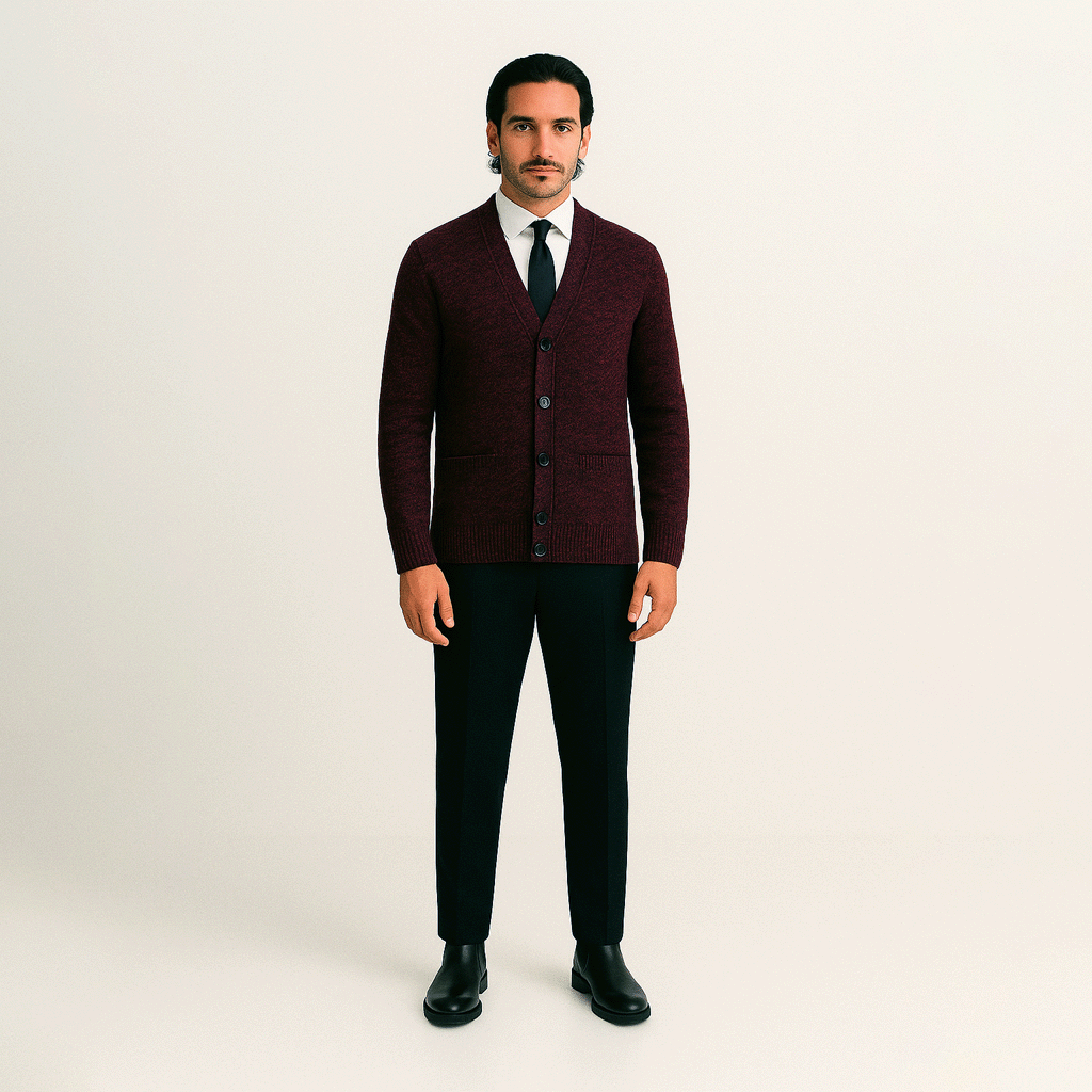 Cardigan Masculino Social Slim