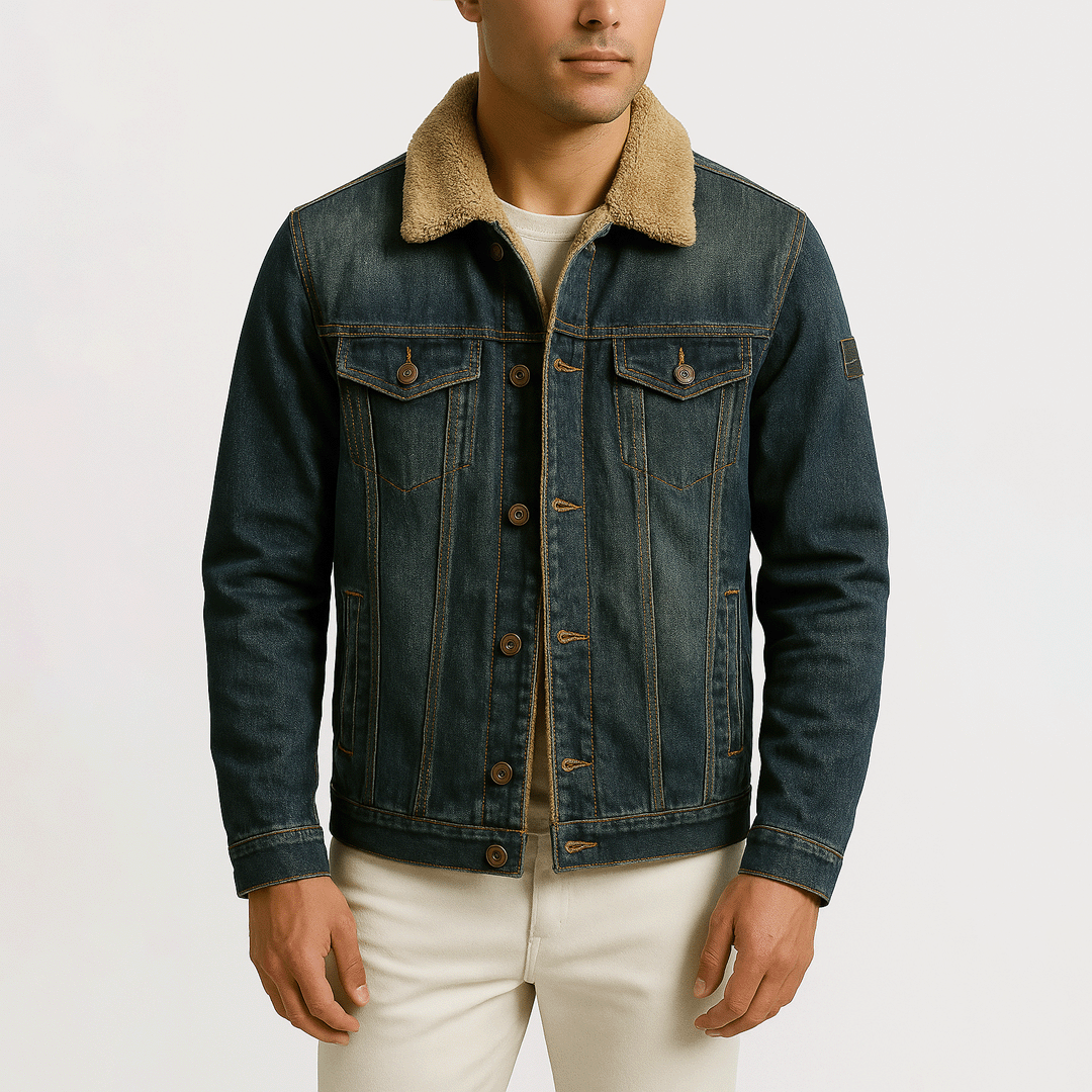 Jaqueta Jeans Masculina Acolchoada